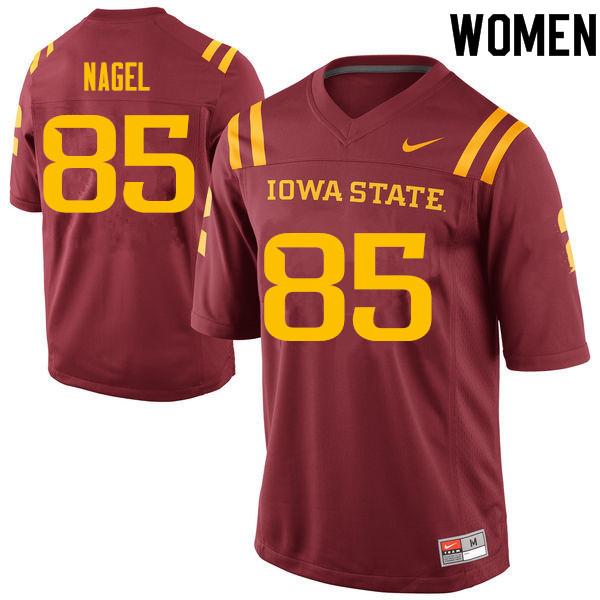 Women #85 John Nagel Iowa State Cyclones College Football Jerseys Sale-Cardinal